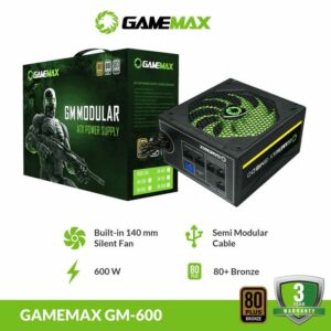 Gamemax GM-600 Semi Modular Gaming Power Supply