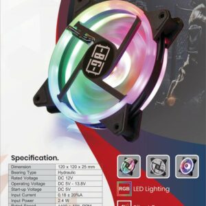JualFAN CASING BATTLEGROUND F1 INSIDE – OUTSIDE RGB LED 12CM FAN