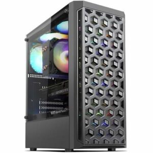 JualCasing Aigo DarkFlash DK300 – ATX Tempered Glass Include 4FAN RAINBOW