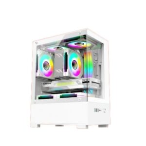 JualCASING INFINITY NOIR FREE 3 FAN – mATX GAMING CASE – WHITE