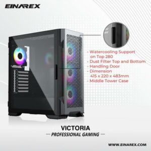 JualCasing EINAREX VICTORIA – EATX, ATX, mATX Gaming Case