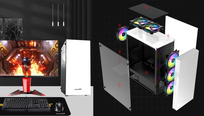 CASING VENOMRX ELDEN WHITE - Tempered Glass INCLUDE 3 FAN ARGB - Image 3
