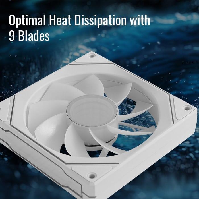 Fan Casing AeroCool Phantom M-3 REVERSE ARGB 120mm Single FAN 12CM - WHITE - Image 4