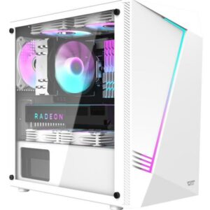 JualCasing Aigo DarkFlash AL390 &ndash; mATX Include 1 Fan ARGB &ndash; White