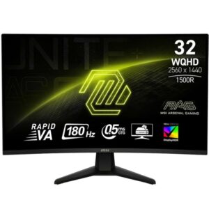 MSI LED MONITOR MAG 32CQ6F 32 inch 2K QHD VA 180Hz 0.5ms 32" - Curved Gaming Monitor