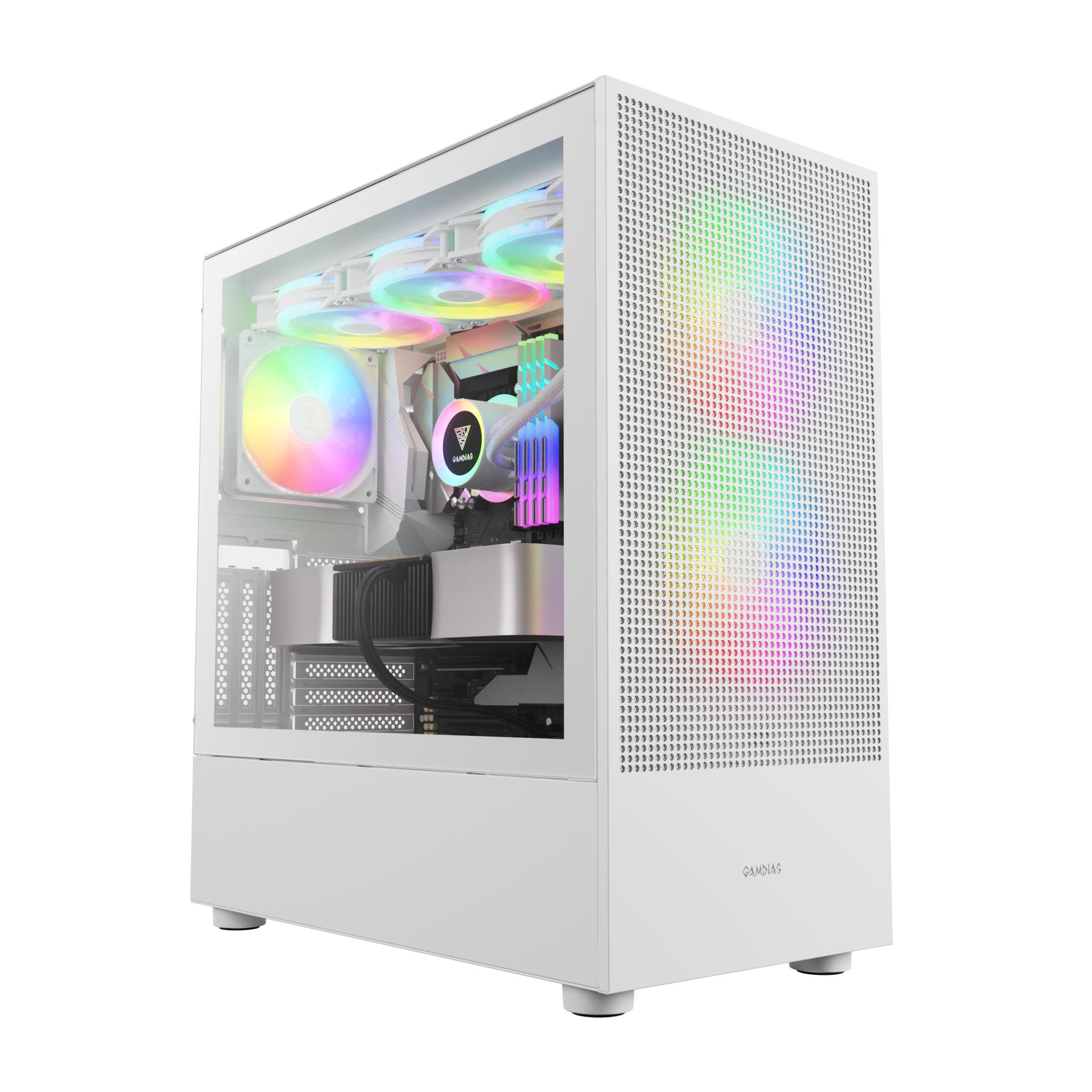 Casing GAMDIAS TALOS M3 Mesh + 3 FAN ARGB - Putih