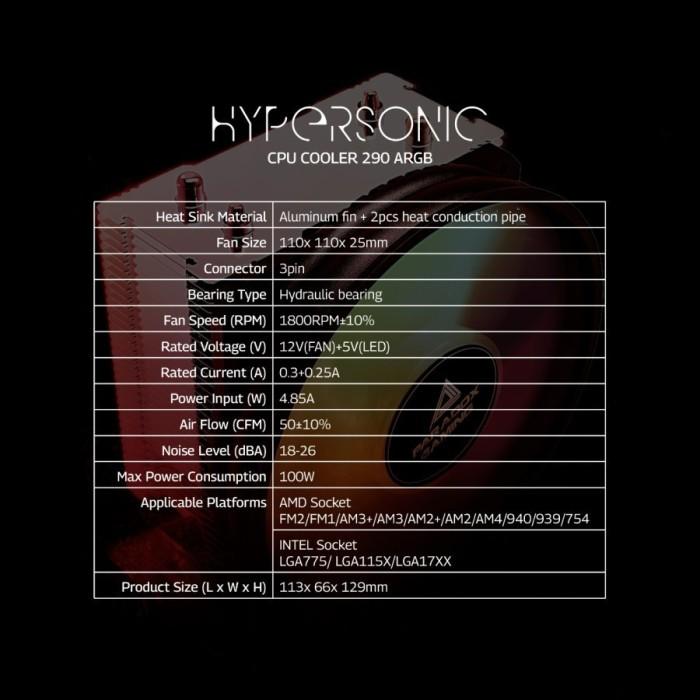 PARADOX GAMING HYPERSONIC CL-290 - CPU COOLER - Image 3