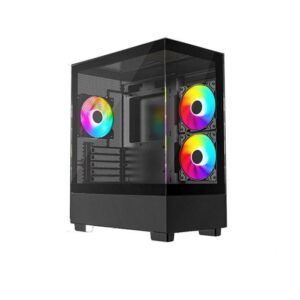 Casing VENOMRX ZERO SKY - INCLUDE 3 FAN ARGB - mATX - Black