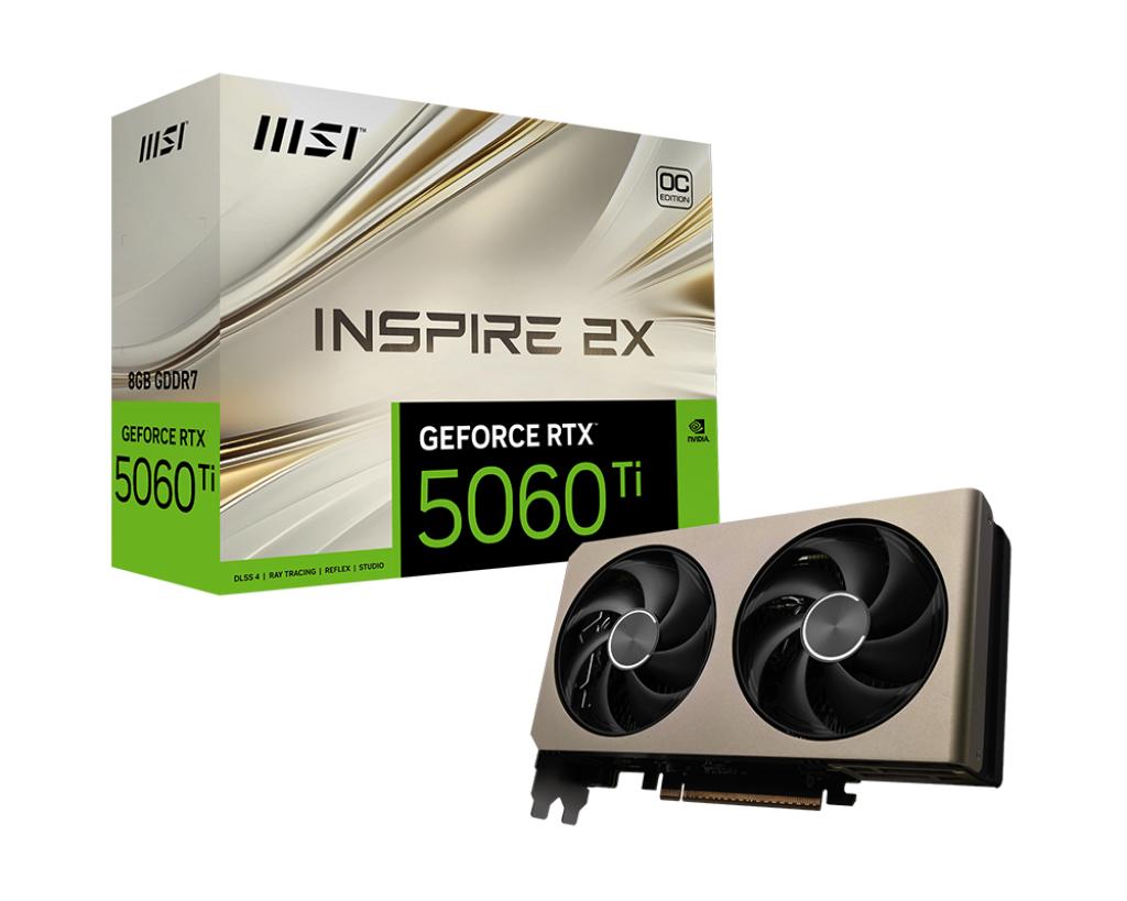 MSI GeForce RTX 5060 Ti 8G INSPIRE 2X OC 8GB GDDR7
