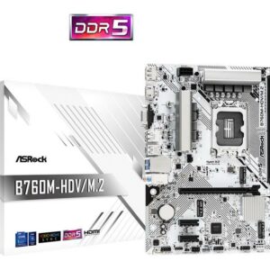 JualASROCK B760M-HDV/M.2 DDR5 WHITE (Intel LGA 1700, Gen12, Gen13)