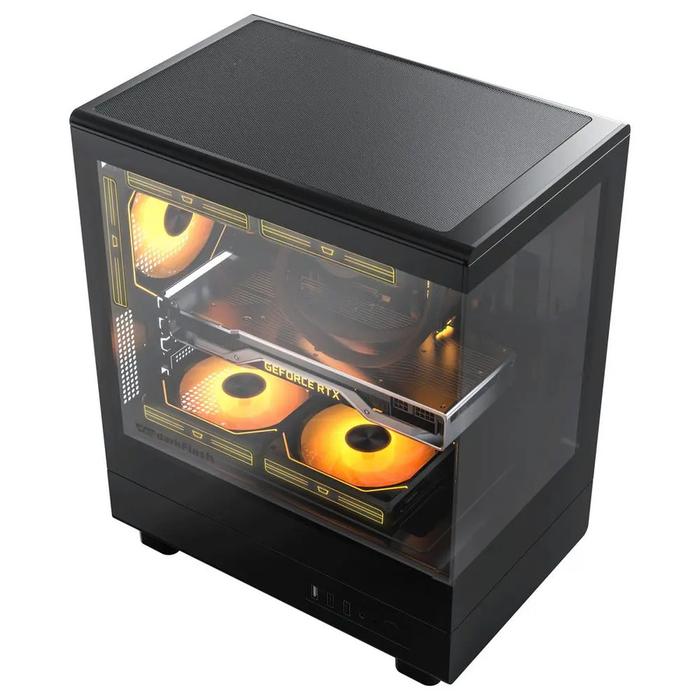 Casing Aigo DarkFlash DB330M Micro ATX - BLACK - Image 2