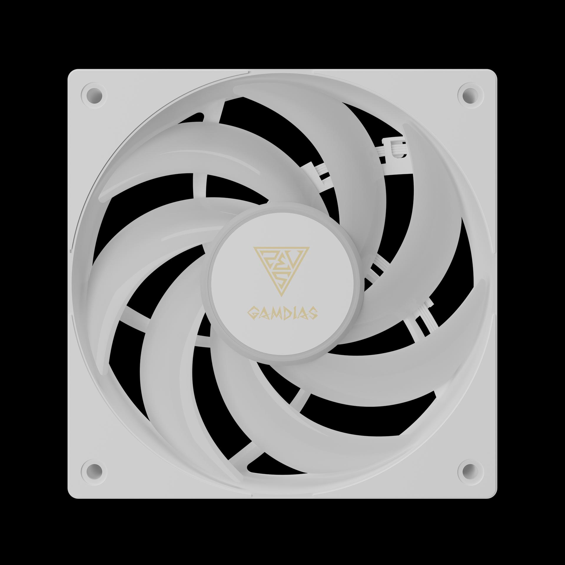 GAMDIAS CHIONE P5-240 - 240MM LCD POWERFULL DIGITAL COOLING - AIO Liquid CPU Cooler - WHITE - Image 9