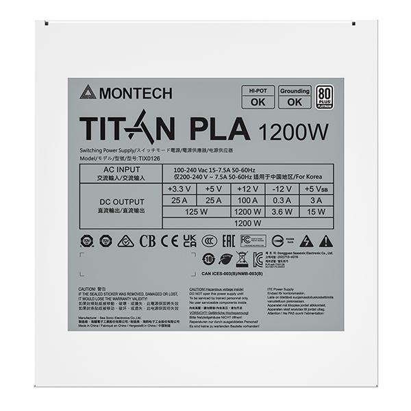 MONTECH TITAN PLA 1200W 80+ PLATINUM - Cybernetic Full Modular - Image 3