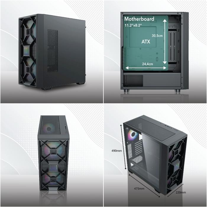 Casing EINAREX MICHIGAN - EATX, ATX, mATX Gaming Case - Image 4