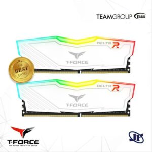 Team T-Force Delta RGB DDR4 32GB (2X16GB) 3600Mhz WHITE - Dual Channel