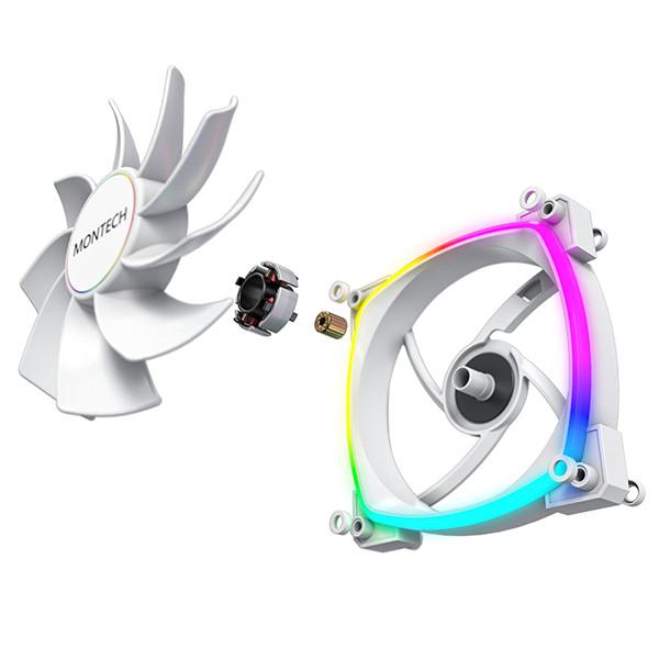 FAN CASING MONTECH RX140 PWM ARGB - 140mm 14CM - WHITE - Image 5