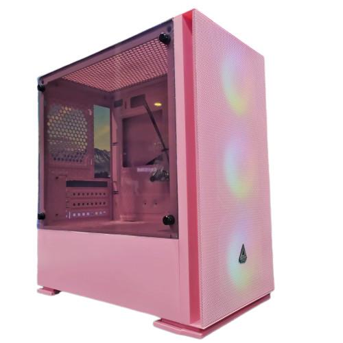 CASING PARADOX GAMING DURANDAL + 3 FAN RGB - mATX, mini itx - PINK