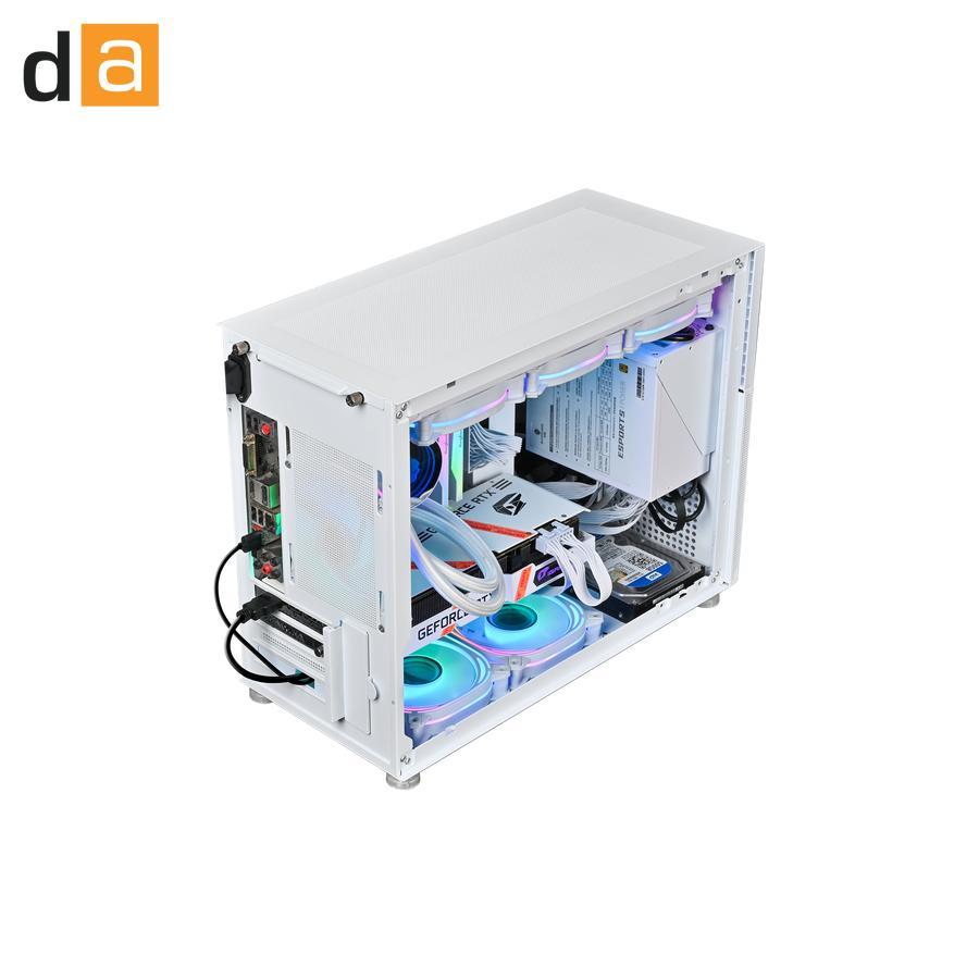 Casing Digital Alliance AMP White - Miro ATX With LED Display - White - Image 2