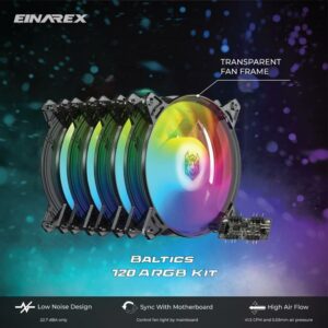 Fan Casing EINAREX BALTIC ARGB KIT 12CM - 4 FAN + HUB
