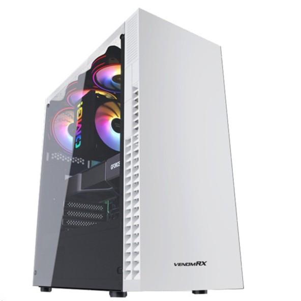 CASING VENOMRX ELDEN WHITE - Tempered Glass INCLUDE 3 FAN ARGB