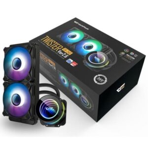 JualAigo DarkFlash TWISTER DX-240 V2.6 ARGB 240mm &ndash; Liquid Cooler &ndash; BLACK
