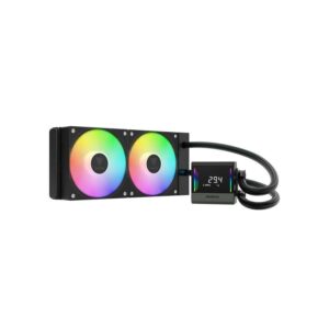 GAMDIAS CHIONE E4-240 - 240MM LCD POWERFUL DIGITAL COOLING - AIO Liquid CPU Cooler - BLACK