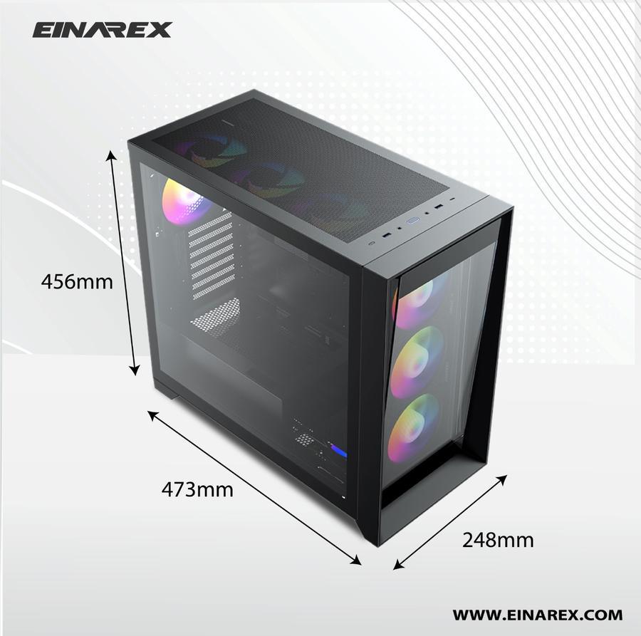 Casing EINAREX LAGRANGE ITX, MICRO ATX, ATX, E-ATX Gaming Case - Image 2