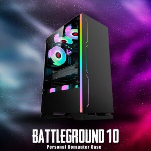 Casing Simbadda BattleGround 10 BLACK - ATX, mATX Tempered Glass