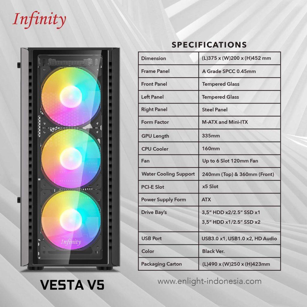 CASING INFINITY VESTA V5 With 3 Fan RGB - Image 5