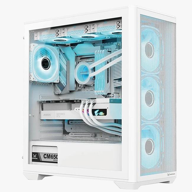 CASING FPMAX AIRPOWER G5 PLUS H835 + 1 FAN - E-ATX GAMING CASE - WHITE