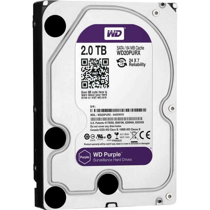 Harddisk WDC Purple 2TB HDD SATA 3.5" RESMI