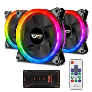 JualAIGO DR12 PRO 3in1 Double Ring Fan RGB &ndash; 3 Pack With Controller