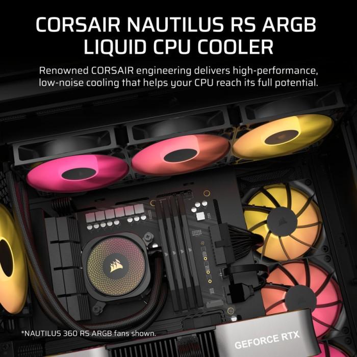 CORSAIR NAUTILUS 240 RS ARGB - 240mm AIO Liquid CPU Cooler - WHITE - Image 5