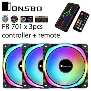JualFan Casing JONSBO FR-701 ARGB 3in1 + REMOTE CONTROLLER – BLACK