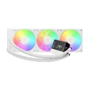 GAMDIAS CHIONE E4-360 - 360MM LCD POWERFUL DIGITAL COOLING - AIO Liquid CPU Cooler - WHITE
