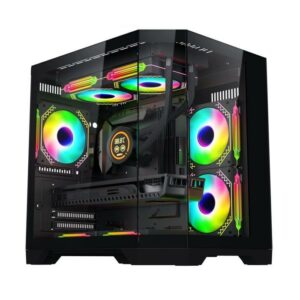 JualCasing AIGO FT350 M-ATX PC Case – BLACK