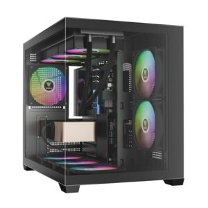 Casing GAMDIAS AURA GC10M ARGB + 3 FAN ARGB - BLACK