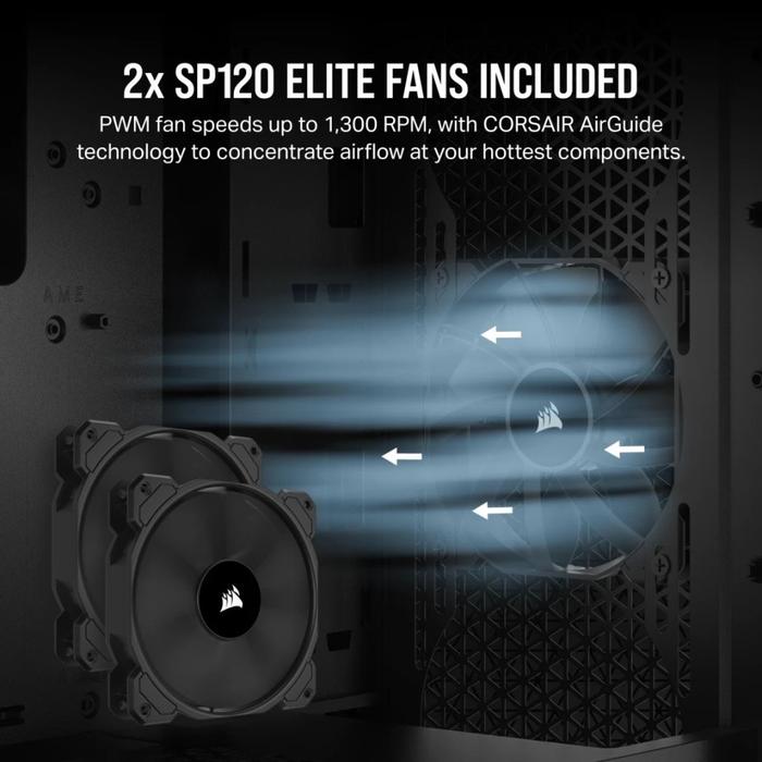 CASING CORSAIR 3000D AIRFLOW - Mini ITX, MATX, ATX - BLACK - Image 4