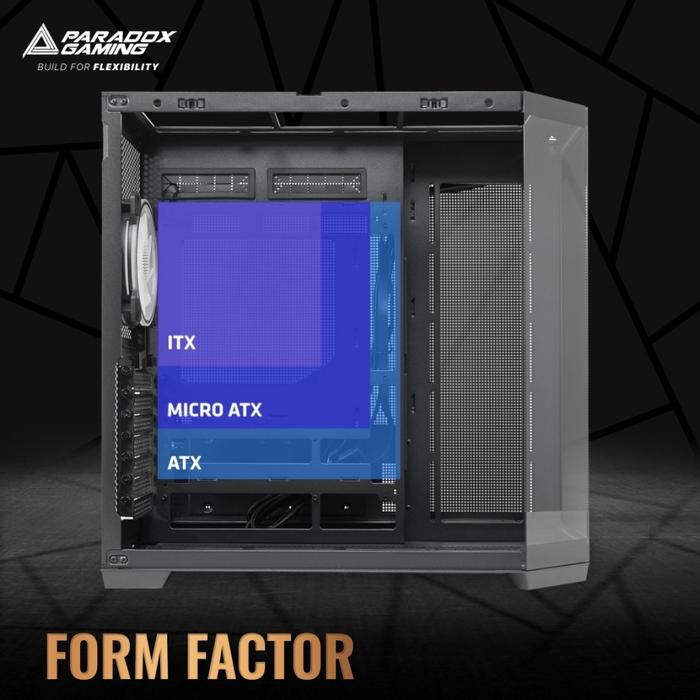 Casing PARADOX GAMING COSMIC - MATX Case - BLACK - Image 5