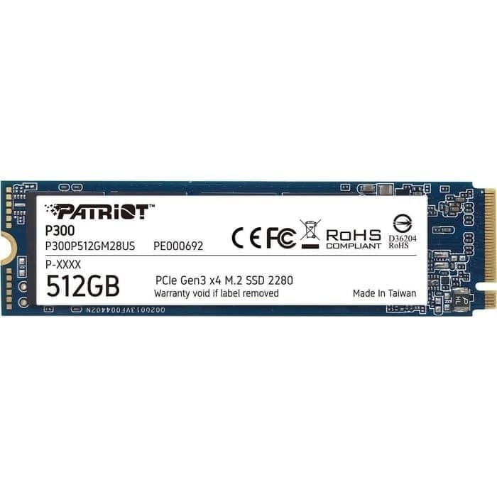 SSD Patriot P300 M.2 2280 NVME 512GB PCIe Gen3x4