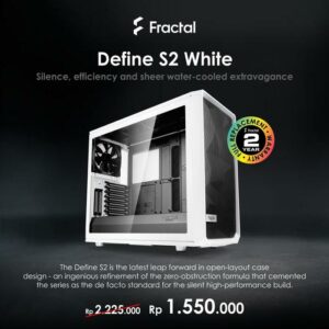 Fractal Design Define S2 White – Clear Tempered Glass TG - WHITE