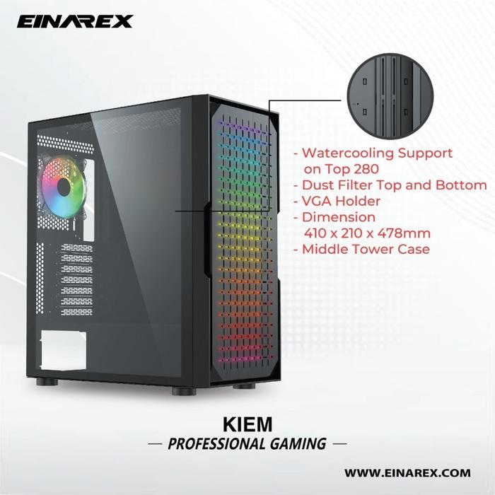 Casing EINAREX KIEM - EATX, ATX, mATX Gaming Case