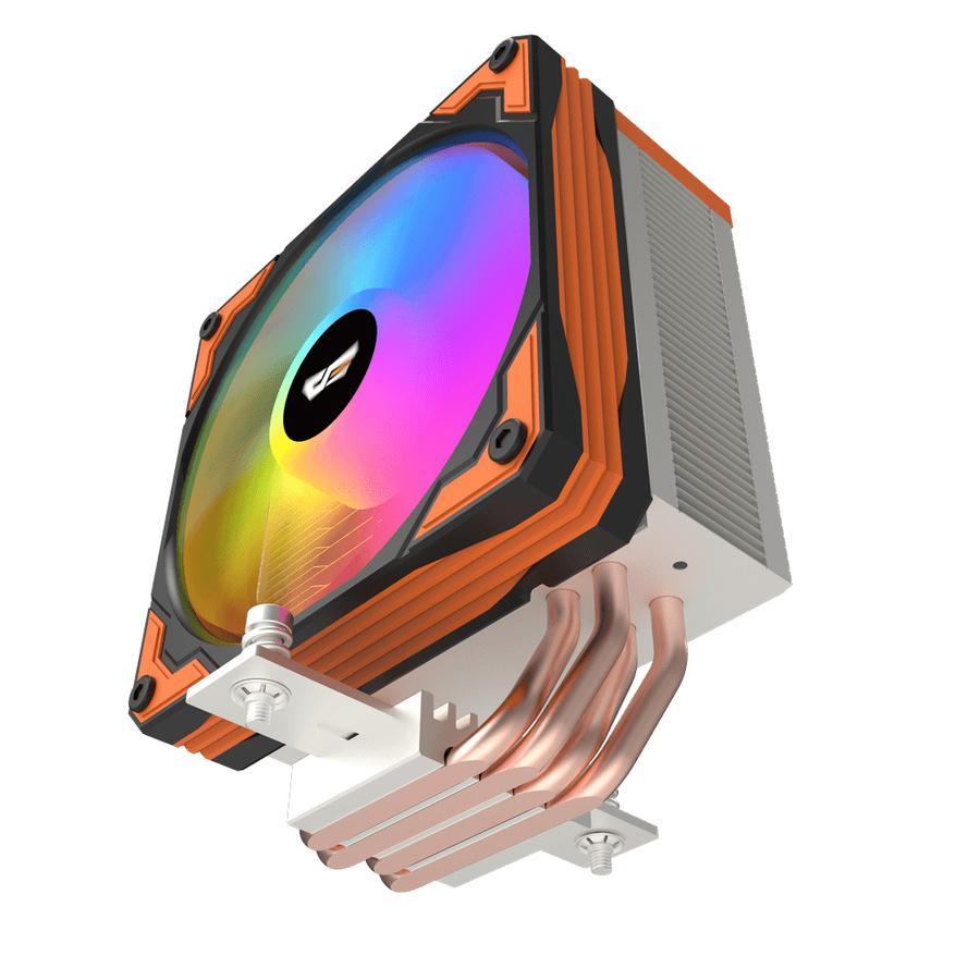 darkFlash M400 / M 400 Digital Display Tower CPU COOLER - Orange - Image 2