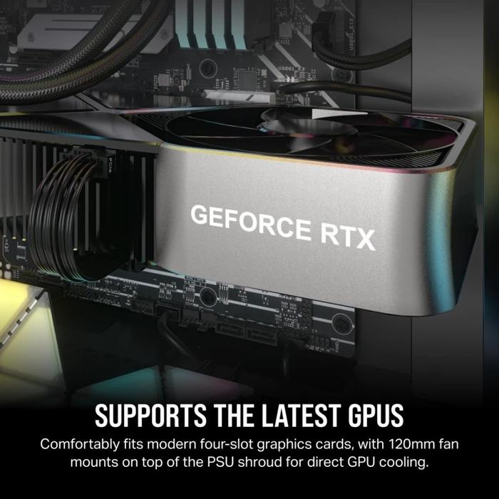CASING CORSAIR 3000D RGB AIRFLOW - Mini ITX, MATX, ATX - BLACK - Image 4
