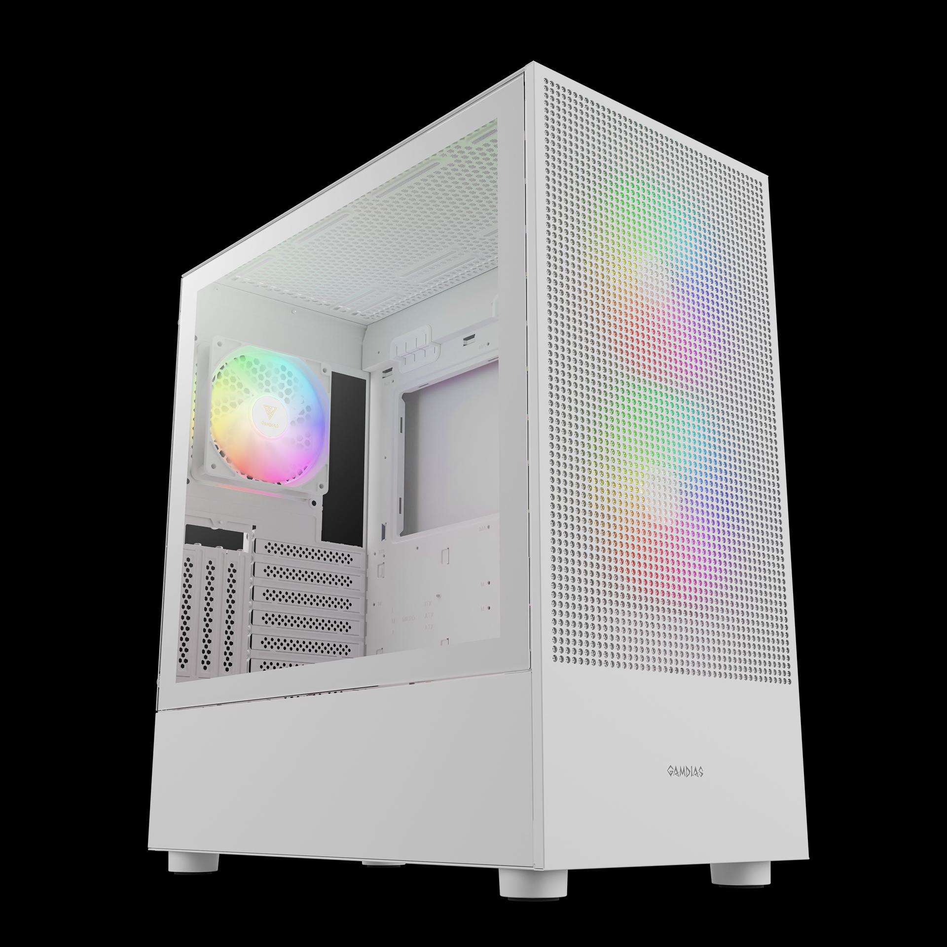Casing GAMDIAS TALOS M3 Mesh + 3 FAN ARGB - Putih - Image 4
