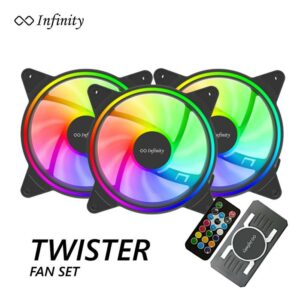 JualFan Casing Infinity TWISTER 3Pack 3IN1 12CM- SYNC (REMOTE + CONTROLER)