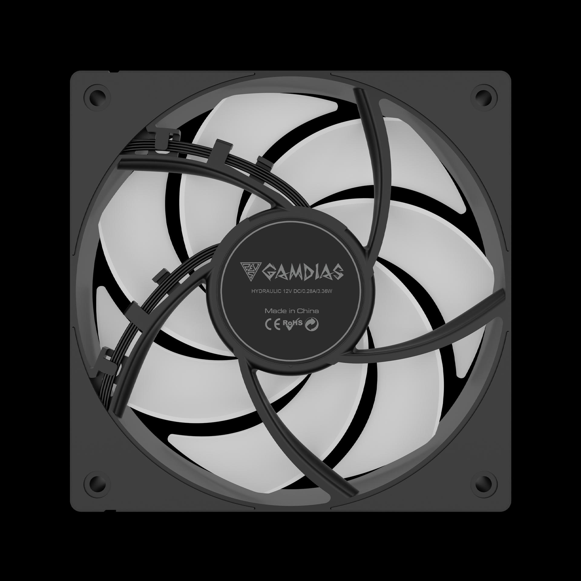 GAMDIAS CHIONE P5-240 - 240MM LCD POWERFULL DIGITAL COOLING - AIO Liquid CPU Cooler - BLACK - Image 7