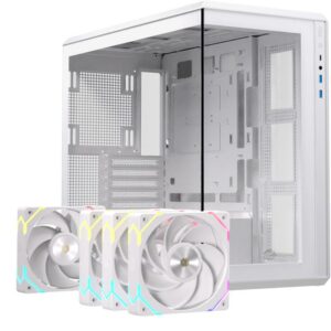 Casing EINAREX ZENITH ZM800 ITX, mATX Gaming Case + 4 FAN 120MM - WHITE