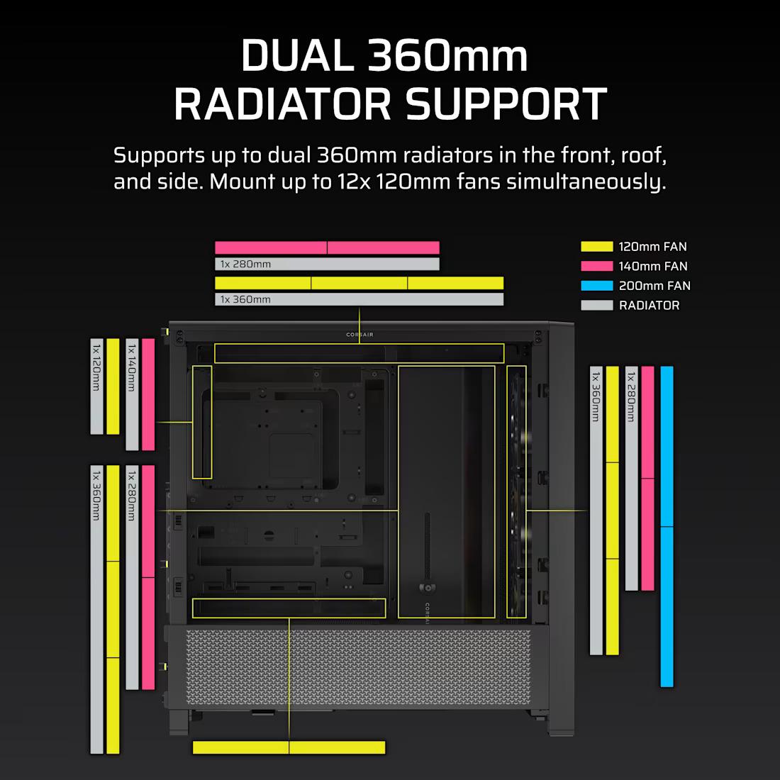 CASING CORSAIR FRAME 4000D ARGB Mid Tower - BLACK - Image 7