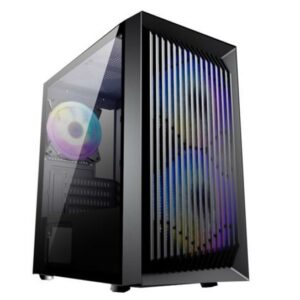 CASING VENOMRX ISKANDER - Micro ATX Tempered Glass INCLUDE 2 FAN ARGB
